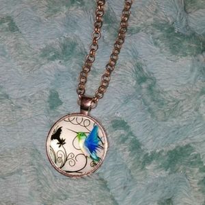 Resin Hummingbird necklace